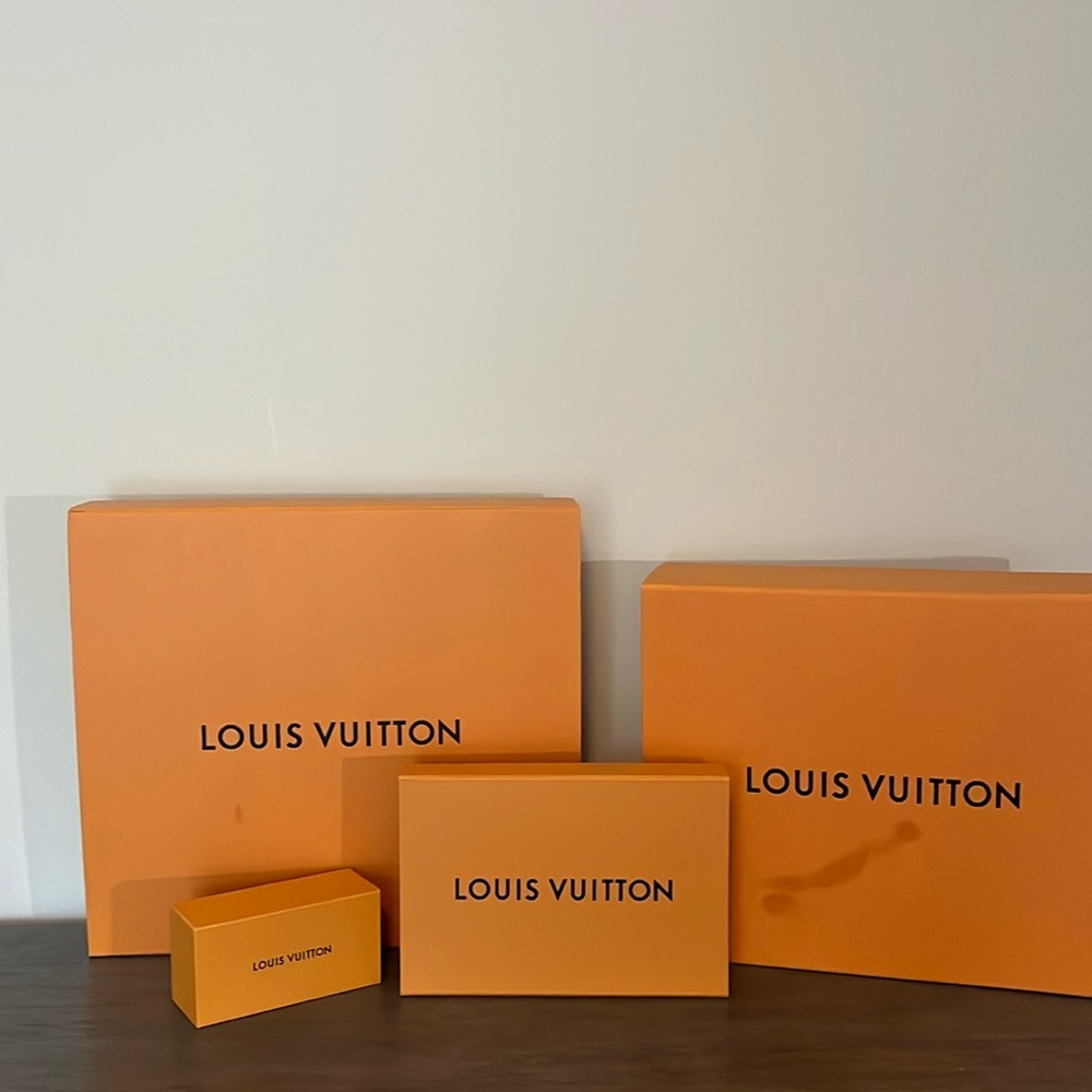 Multiple Louis Vuitton boxes